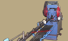 Twisting bar making - Square wire twisting and cutting machine.